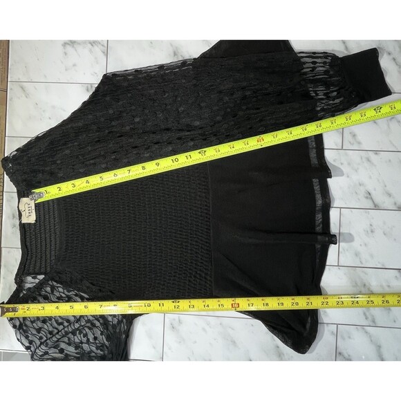 VTG Anthropologie Top L Y2K Milkmaid Regency Whimsigoth Swiss Dot Sheer Sleeve - Picture 9 of 13